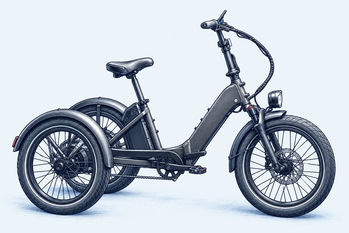 Stylized illustration of Lectric XP Trike 2