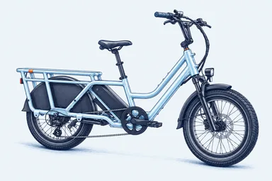 Stylized illustration of Rad Power Bikes RadWagon 5